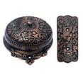 thumbnail image 3 of Shristy Hardware "Hosanna" Brass Manual Old Fashioned Door Bell – Vintage Twist Bell with Key Plate – Mechanical Doorbell for Home – (Pack of 1 Antique Copper Finish) PT-2, 3 of 6
