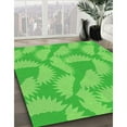 thumbnail image 3 of Ahgly Company Machine Washable Indoor Square Transitional Lime Green Area Rugs, 6' Square, 3 of 7
