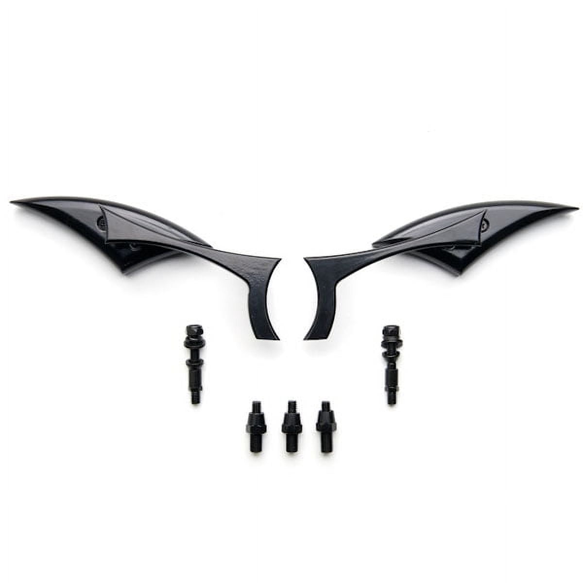 Krator Black Custom Mirrors For Kawasaki Vulcan 1700 - Adjustable Billet Aluminum Rear View Pair - View #9