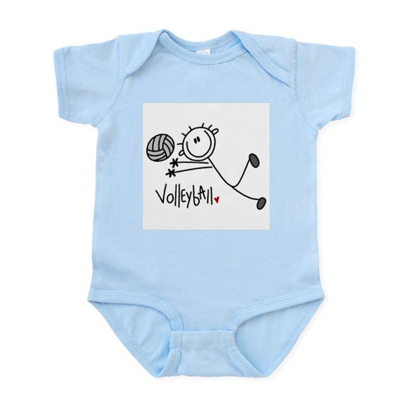 CafePress - Stick Figure Volleyball Infant Bodysuit - Baby Light Bodysuit, Size Newborn - 24 Months