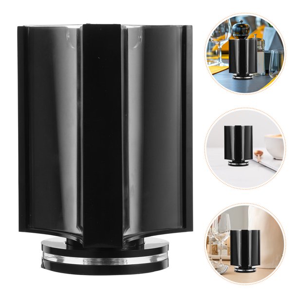 UPGRATOR Porta Menú Acrílico Negro Giratorio Multiusos Para Bares Y Restaurantes