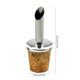 thumbnail image 5 of Vertedor de corcho natural con tapa y acero inoxidable - Vertedor de aceite de oliva NUEVO GXS U7F7, 5 of 6