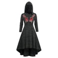 thumbnail image 1 of Vestido Capucha Bordado Floral Tamaño Plus Rosegal  Vestidos casuales de talla grande, 1 of 5