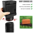 thumbnail image 6 of Wiher 2 Pack Rain Gutter Downspout Extensions, Extra Long Downspout Extension, Leaf Eater Downspout Filter, Downspout Adapter Fit Both 2''×3'' and 3''×4'' Drainpipe (Black), 6 of 9