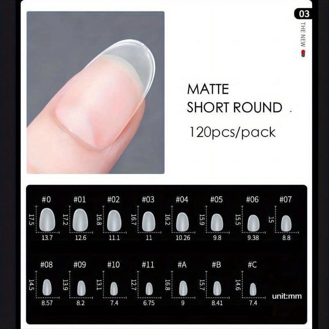 120 Pcs,Clear Nail Tips,Full Cover Fake Nail Tips With Box,Acrylic Matte False Nail Tips For Nail Salons Home DIY