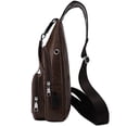 thumbnail image 3 of Mochila Cruzada de Cuero (Café) Bluelander Mochila Cruzada de Cuero, 3 of 4