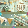thumbnail image 4 of Golden Green 80th Birthday Banner Glittery Numbers Display Balloon Decor Star Pattern 80th Celebration Backdrop for 80th Birthday Party Elderly Celebration Indoor Decoration, 4 of 9