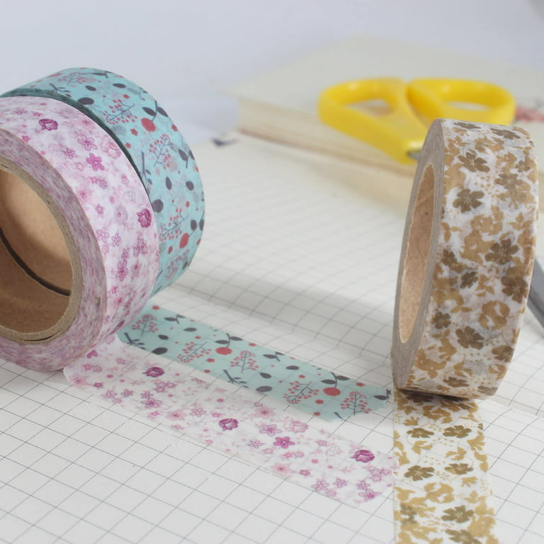 Washi Tape 33 Feet Long Each Roll DIY Japanese Masking Tape Decorative Masking Tape Scrapbooking Tape for Arts Crafts Office Party Supplies and Gift