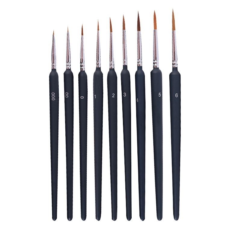 DEXING 9 Pcs Fine Tip Paint Brush Miniature Model Small Paint Brushes