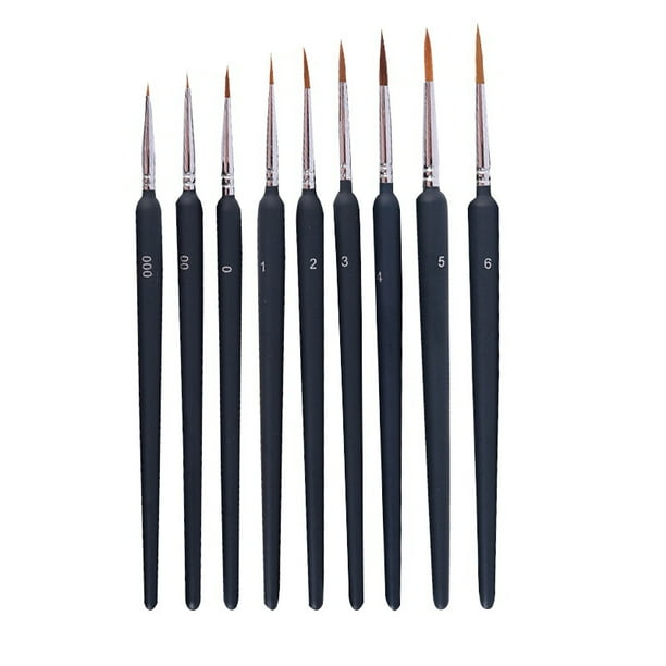 DEXING 9 Pcs Fine Tip Paint Brush Miniature Model Small Paint Brushes