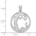 thumbnail image 3 of Sterling Silver Rhodium-plated Fancy Script Letter C Initial Pendant QC8999C, 3 of 4