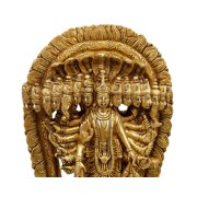 Lord Vishnu Idol Brass Statue with ten Heads for Puja, Home Mandirs, Gifts by Pooja Bazar 4 X 11 X 6.5 In