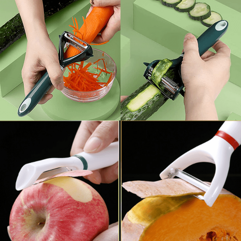 2 Pieces Set Vegetable Peeler Professional Apple Peeler Fruit Paring Knife Vegetable  Peeler For Kitchen Stainless Steel Potato Peeler(pink, Green)