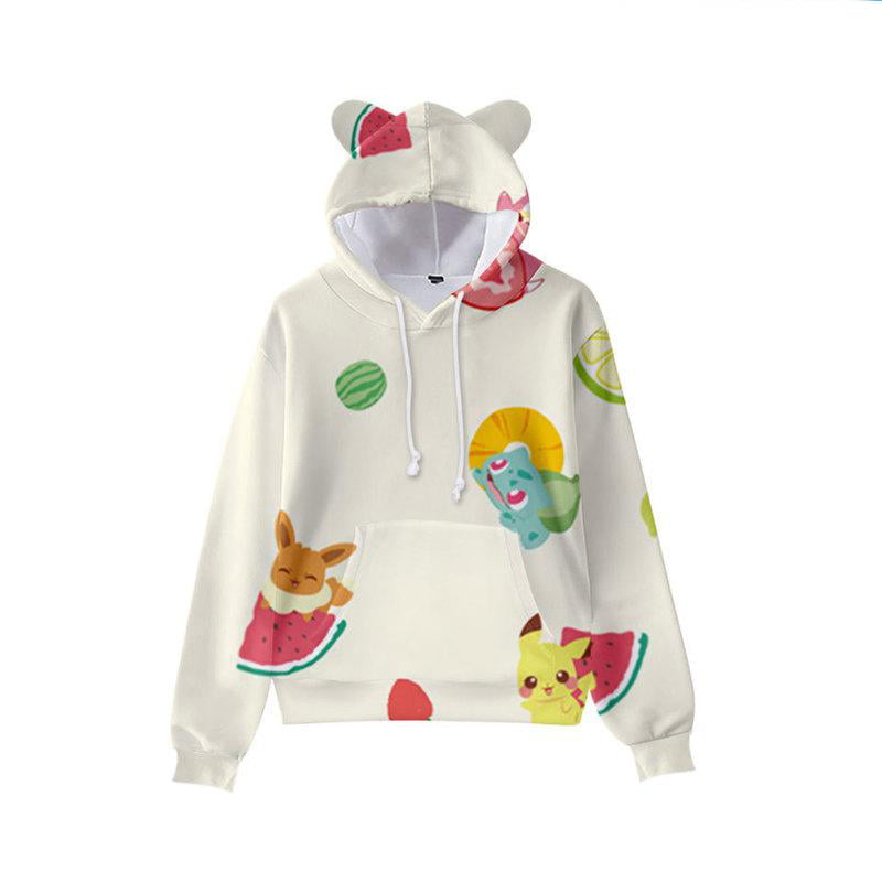 Unisex Fashion Cute Pikachu Hoodie Classic Anime Pokemon Pullover 3D Print  Patterns Pikachu Cosplay Clothing Hooded Outwear, Birthday Gift for Boys  Girls Kids Anime Fans 