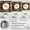 thumbnail image 4 of Designart "Noir Gold Chevron Fantasy" 0 Square Mirror Wall Decor Glam - Large Black Square Bathroom Mirror - Square Printed Wall Mirror Art, 4 of 5