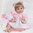 thumbnail image 1 of Aori Lifelike Baby Dolls Real Life Baby Dolls 22 Inch Realistic Girl Todder Dolls with Bunny Toy Doll Set for Girls Age 3+, 1 of 5