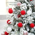 thumbnail image 4 of Boules de Noël en Velours de 2,36 Po, 25 Pcs Décorations Suspendues de Sapin de Noël Floquées Rouges/blanches, pour Décoration Intérieure de Fête de Noël à la Maison, Mariage et Jours Fériés., 4 of 7