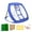 Blue, variant on Huhudde Portable Practice Hitting Net with Mat/Ball/Tees Practice Net Training Accessories Easy to Use