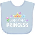 thumbnail image 3 of Inktastic Grandpa's Princess Crown and Flowers Girls Baby Bib, 3 of 4