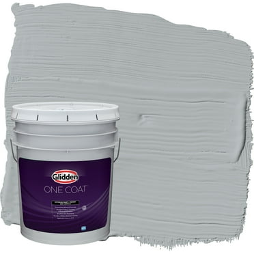 Glidden One Coat Exterior Paint   Primer Stargazer / Gray, Semi-Gloss, 5 Gallons