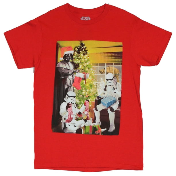 zeewier Rusteloos Belangrijk nieuws Star Wars Mens T-Shirt - Darth Vader & Stormtroopers Christmas Gift  Exchange (Small) - Walmart.com