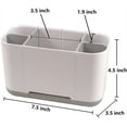 thumbnail image 3 of Soporte para cepillo de dientes eléctrico para baño, cepillo de dientes y pasta de dientes con 2 divisores ajustables y base antideslizante para familia y niños (azul), 3 of 4