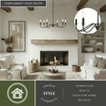 thumbnail image 2 of Annabelle 6 Light Black Farmhouse Candelabra Chandelier, 2 of 13
