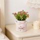 thumbnail image 5 of Bonsái de flores artificiales con maceta de cerámica para decoración del hogar u oficina, centro de mesa de bajo mantenimiento, estantería y decoración de escritorio, 5 of 5