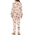 thumbnail image 2 of DISNIMO 2 Pack Womens Pajama Sets Santa Claus Snowflake Printed Long Sleeve Sleepwear with Long Pajama Pants Casusal Pjs Christmas Lounge Sets Casual Loose Loungewear Nightwear, 2 of 7