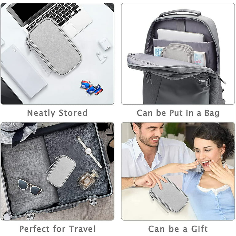 3Pcs Double Layer Electronic Organizer, Travel Gadgets Bag for Cables,  External