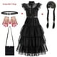 thumbnail image 2 of Wednesday Adams Vestidos Cosplay para niñas disfraz 2023 niños carnaval fiesta Vestidos malla disfraces vestido de baile ropa 6 8 12 Y130CM Gao Jinjia LED, 2 of 2