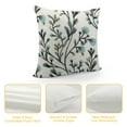 thumbnail image 4 of JEUXUS  Classical Jacquard Teal Leaf Pattern Square Decorative Throw Pillow Case Cushion Cover, 4 of 5
