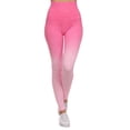 thumbnail image 2 of Women's Dip Dye Ombre Athletic Leggings with High Waistband - Light Pink, M, 2 of 4