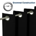 thumbnail image 5 of TOBILI 84 Inch Thermal Insulated 100% Blackout Lattice Curtain Panels (2 Panels)Black, 5 of 8