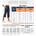 thumbnail image 4 of Xidunhg Women's Capri Pants Wide Leg Plus Size Lightweight Quick Dry Casual Summer Sweatpants Hiking Walking Darkgrey 3XL, 4 of 14