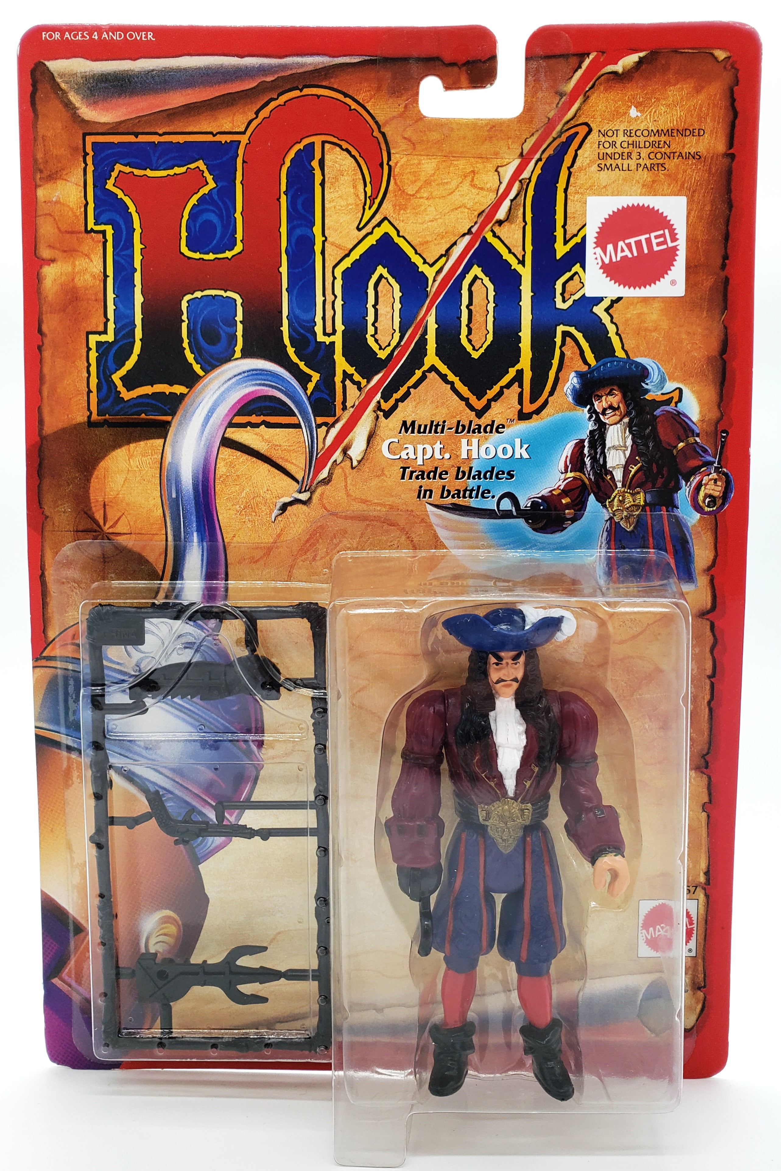 Hook Multi-blade Capt. Hook Action Figure 1991 Mattel 2857 