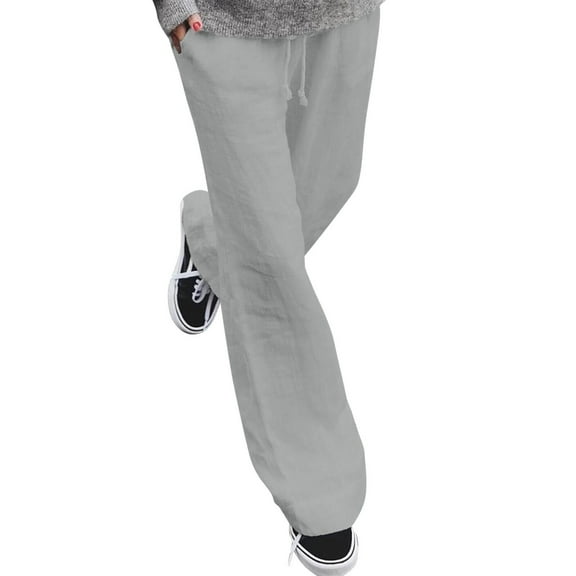 Summer Pants for Women Pants Women Petite Casual Chambray Fancy Clothes with Stripe for Investments Womens Casual Work Size 14 Long plus Size Yoga Soft Grey 2XL