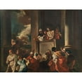 thumbnail image 2 of Francesco de Mura 14x12 Black Ornate Wood Framed Double Matted Museum Art Print Titled: Behold the Man, 2 of 5