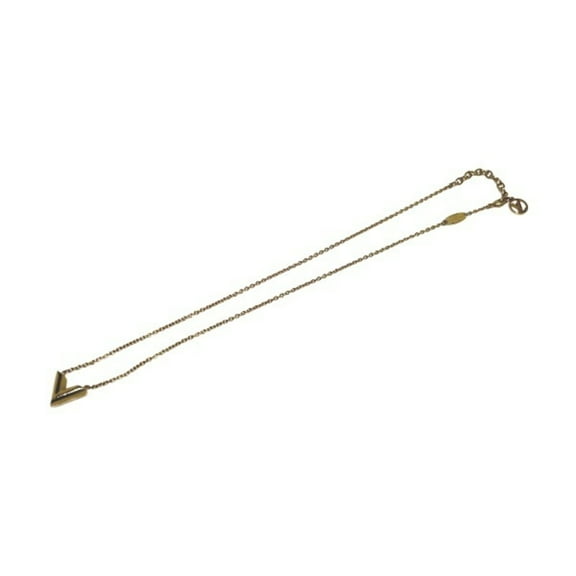 Pre-Owned LOUIS VUITTON Necklace Essential V M61083 Louis Vuitton Gold LV (Good)