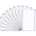 thumbnail image 1 of 30Pcs A6 Sizes Binder Pockets, Notebook Binder Loose Leaf Bags, Translucent Binder Zipper Folders, Waterproof Binder, 1 of 5