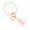 Pink, variant on SAYFUT Handmade Wristlet Round Key Ring Chain Leather/ Silicone Oversized Bracelet Bangle Keychain Holder Tassel for Women Girl