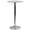 Chrome, variant on Bowery Hill 23.5" Round Glass Top Height Adjustable Bar Table in Chrome