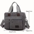 thumbnail image 1 of YOPTOP Men‘s Handbag Canvas  Briefcase  Classic Messenger Bag  Multiple Pockets,Grey, 1 of 10