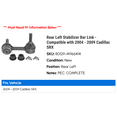 thumbnail image 2 of Rear Left Stabilizer Bar Link - Compatible with 2004 - 2009 Cadillac SRX 2005 2006 2007 2008, 2 of 2