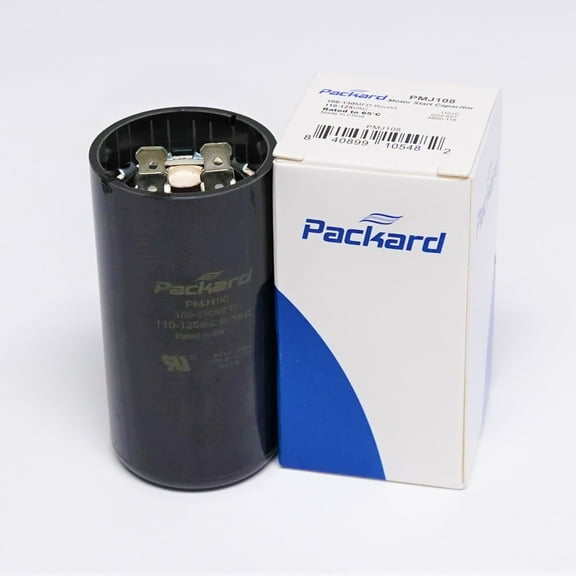 Packard Start Capacitor, Round, 108-130 Mfd., 110-125 Volt, PMJ108-1, 108-125