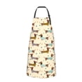 thumbnail image 2 of Lsque Dachshund Dog Waterproof Apron Chef Aprons for Men Heavy Duty Chemical Work Apron Extra Long Grilling Aprons with Adjustable Bib Apron, 2 of 9