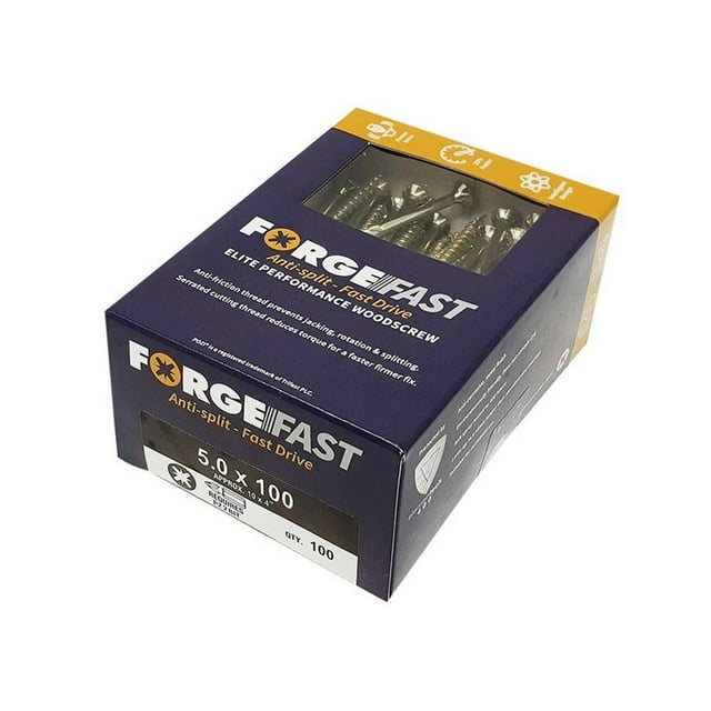 Forgefix Vis à Bois Compatibles Pozi, Boîte