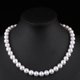 thumbnail image 1 of Collar de perlas blancas de 10 mm para mujer, collar de cuentas de hebra simple hecho a mano, nueva tendencia 2023 # Byzb030, 1 of 5