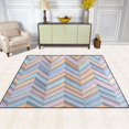 thumbnail image 2 of Yayeee Area Rugs for Living Room 6.7'x4.8' Non Slip Washable Bedroom Floor Carpet, Purple Geometric, 2 of 5