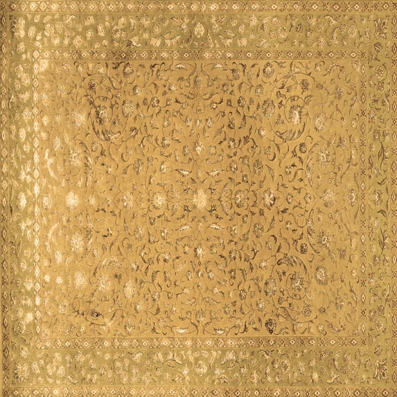 Ahgly Company Indoor Square Persian Brown Traditional Area Rugs, 8' Square